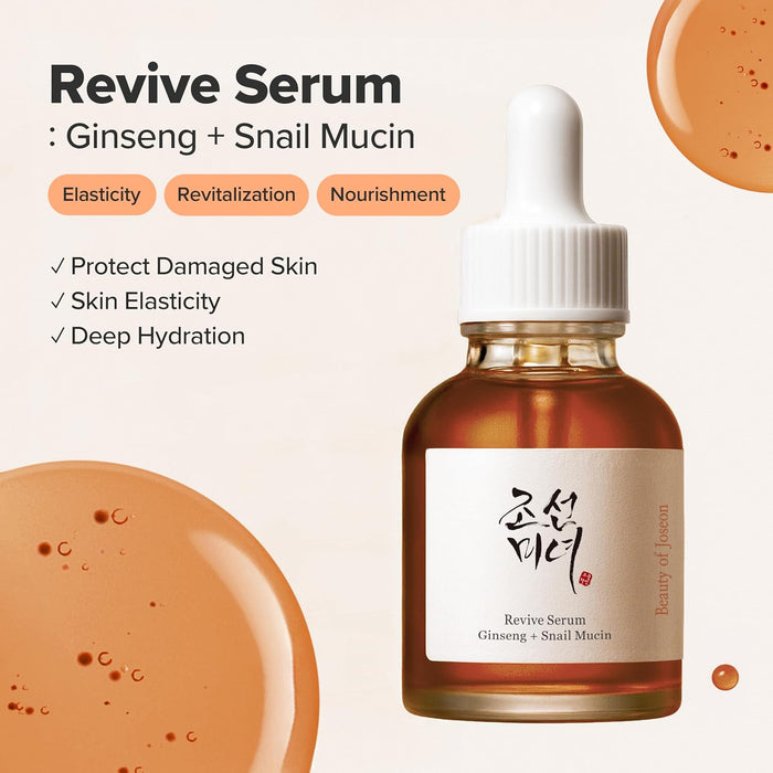 BEAUTY OF JOSEON Revive Snail Mucin Ginseng Serum